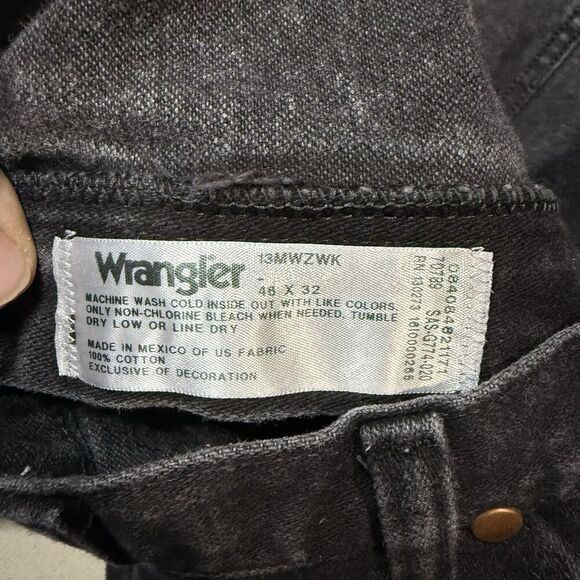 Wrangler Jeans Fits 46x32 Black 13MWZWK Cowboy Cut Men’s Denim Jeans - Picture 4 of 7